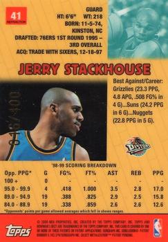 1999-00 Bowman's Best - Refractors #41 Jerry Stackhouse Back