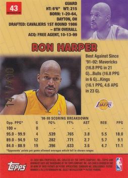 1999-00 Bowman's Best - Refractors #43 Ron Harper Back