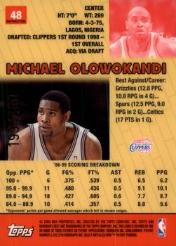 1999-00 Bowman's Best - Refractors #48 Michael Olowokandi Back