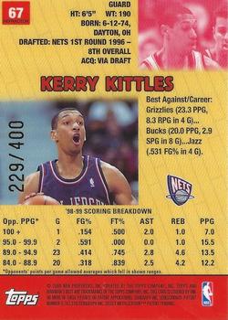 1999-00 Bowman's Best - Refractors #67 Kerry Kittles Back