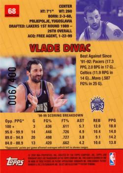 1999-00 Bowman's Best - Refractors #68 Vlade Divac Back