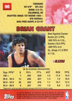 1999-00 Bowman's Best - Refractors #90 Brian Grant Back