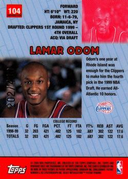 1999-00 Bowman's Best - Refractors #104 Lamar Odom Back