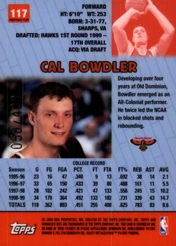 1999-00 Bowman's Best - Refractors #117 Cal Bowdler Back