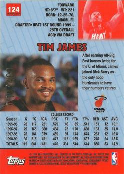 1999-00 Bowman's Best - Refractors #124 Tim James Back