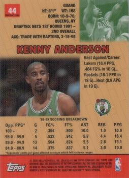 1999-00 Bowman's Best - Refractors #44 Kenny Anderson Back