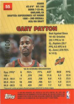 1999-00 Bowman's Best - Refractors #55 Gary Payton Back