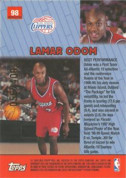 1999-00 Bowman's Best - Refractors #98 Lamar Odom Back