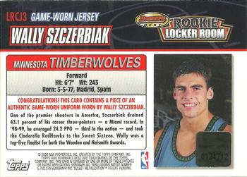 1999-00 Bowman's Best - Rookie Locker Room Collection #LRCJ3 Wally Szczerbiak Back