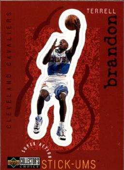 1997-98 Collector's Choice - Super Action Stick 'Ums #S5 Terrell Brandon Front