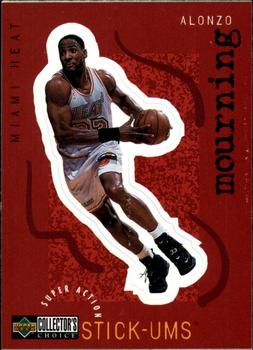 1997-98 Collector's Choice - Super Action Stick 'Ums #S14 Alonzo Mourning Front