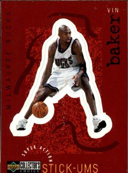 1997-98 Collector's Choice - Super Action Stick 'Ums #S15 Vin Baker Front
