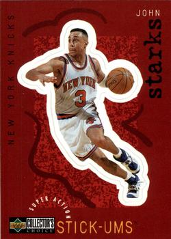 1997-98 Collector's Choice - Super Action Stick 'Ums #S18 John Starks Front