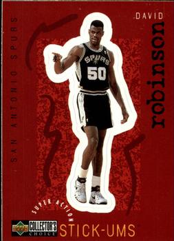 1997-98 Collector's Choice - Super Action Stick 'Ums #S24 David Robinson Front