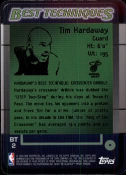 1999-00 Bowman's Best - Best Techniques #BT2 Tim Hardaway Back