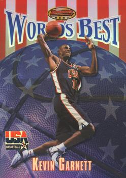 1999-00 Bowman's Best - World's Best #WB2 Kevin Garnett Front
