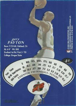 1999-00 E-X - Essential Credentials Future #40 Gary Payton Back