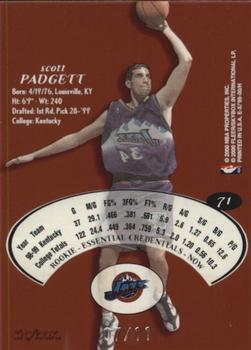 1999-00 E-X - Essential Credentials Now #71 Scott Padgett Back
