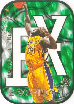 1999-00 E-X - E-Xceptional Green #12XC Shaquille O'Neal Front