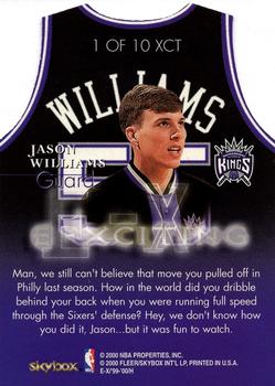 1999-00 E-X - E-Xciting #1XCT Jason Williams Back