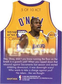 1999-00 E-X - E-Xciting #5XCT Shaquille O'Neal Back