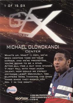 1999-00 E-X - Generation E-X #1GX Michael Olowokandi Back