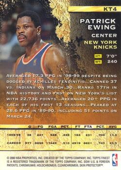 1999-00 Finest - 24 Karat Touch #KT4 Patrick Ewing Back
