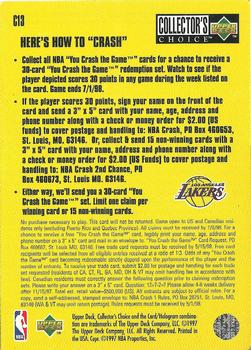 1997-98 Collector's Choice - You Crash the Game Scoring #C13 Nick Van Exel Back