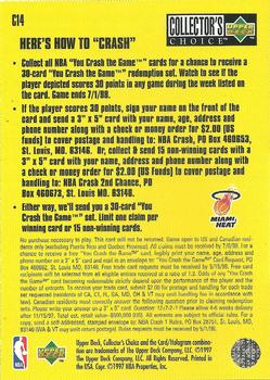1997-98 Collector's Choice - You Crash the Game Scoring #C14 Tim Hardaway Back