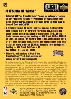 1997-98 Collector's Choice - You Crash the Game Scoring #C20 Allen Iverson Back