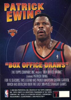 1999-00 Finest - Box Office Draws #BOD2 Patrick Ewing Back