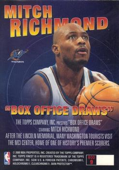 1999-00 Finest - Box Office Draws #BOD9 Mitch Richmond Back