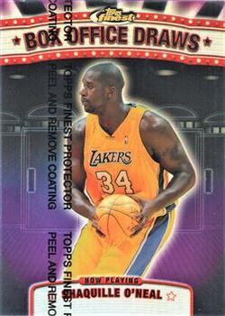 1999-00 Finest - Box Office Draws Refractors #BOD1 Shaquille O'Neal Front