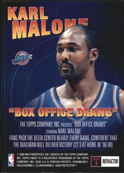 1999-00 Finest - Box Office Draws Refractors #BOD3 Karl Malone Back