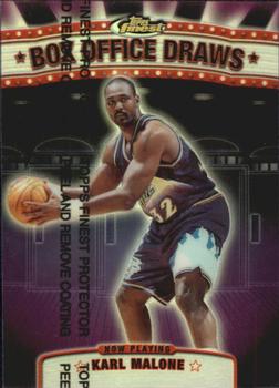 1999-00 Finest - Box Office Draws Refractors #BOD3 Karl Malone Front