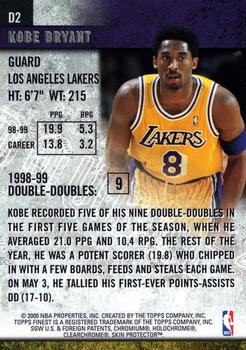 1999-00 Finest - Double Double #D2 Kobe Bryant Back