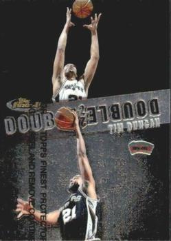 1999-00 Finest - Double Double #D7 Tim Duncan Front