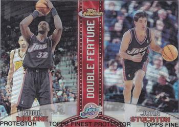 1999-00 Finest - Double Feature Dual Refractors #DF11 Karl Malone / John Stockton Front