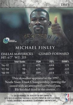 1999-00 Finest - Dunk Masters #DM5 Michael Finley Back