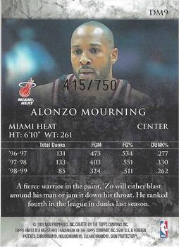 1999-00 Finest - Dunk Masters #DM9 Alonzo Mourning Back
