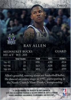 1999-00 Finest - Dunk Masters #DM10 Ray Allen Back