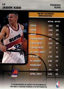 1999-00 Finest - Leading Indicators #L3 Jason Kidd Back
