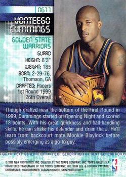 1999-00 Finest - Next Generation #NG11 Vonteego Cummings Back