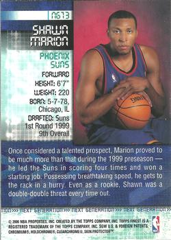 1999-00 Finest - Next Generation #NG13 Shawn Marion Back