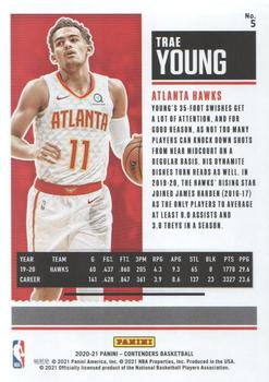 2020-21 Panini Contenders #5 Trae Young Back