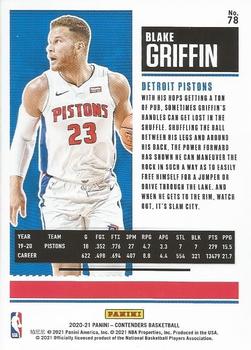 2020-21 Panini Contenders #78 Blake Griffin Back