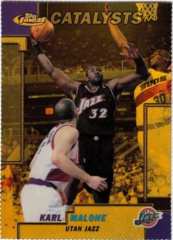 1999-00 Finest - Gold Refractors #234 Karl Malone Front