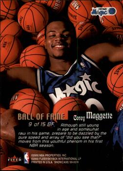 1999-00 Flair Showcase - Ball of Fame #9 BF Corey Maggette Back