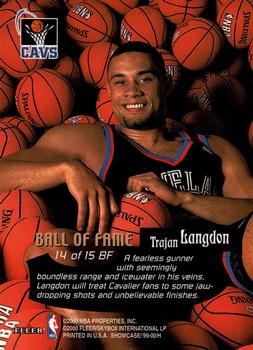 1999-00 Flair Showcase - Ball of Fame #14 BF Trajan Langdon Back