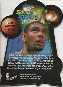 1997-98 E-X2001 - Star Date 2001 #5SD Tim Duncan Back